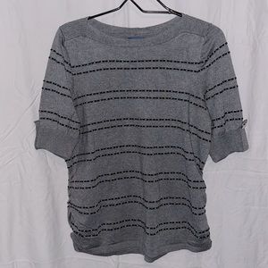 APT 9 Grey and Black Short Sleeve Top